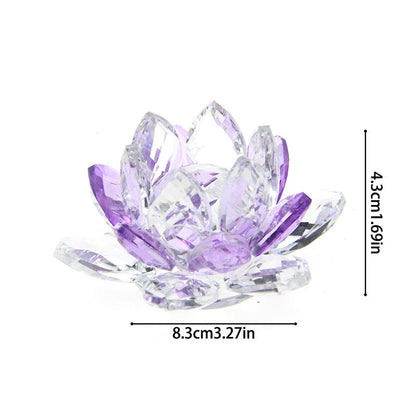 Avelena | Kristall Lotus Blume Handwerk Glas Briefbeschwerer Hause Dekoration Ornamente Figuren Hause Hochzeit Party Decor Geschenke Souvenir
