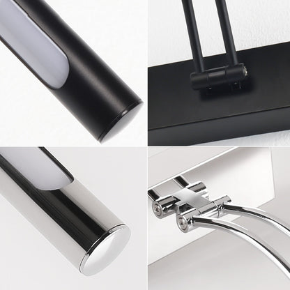 Avelena | 80-100cm LED Wandlampe - Moderne schwarze/silberne Wandleuchte für das Badezimmer, innen montierte Bildleuchte