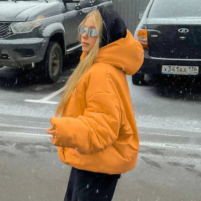 Avelena | Damen Winterjacke mit Kapuze und Taschen