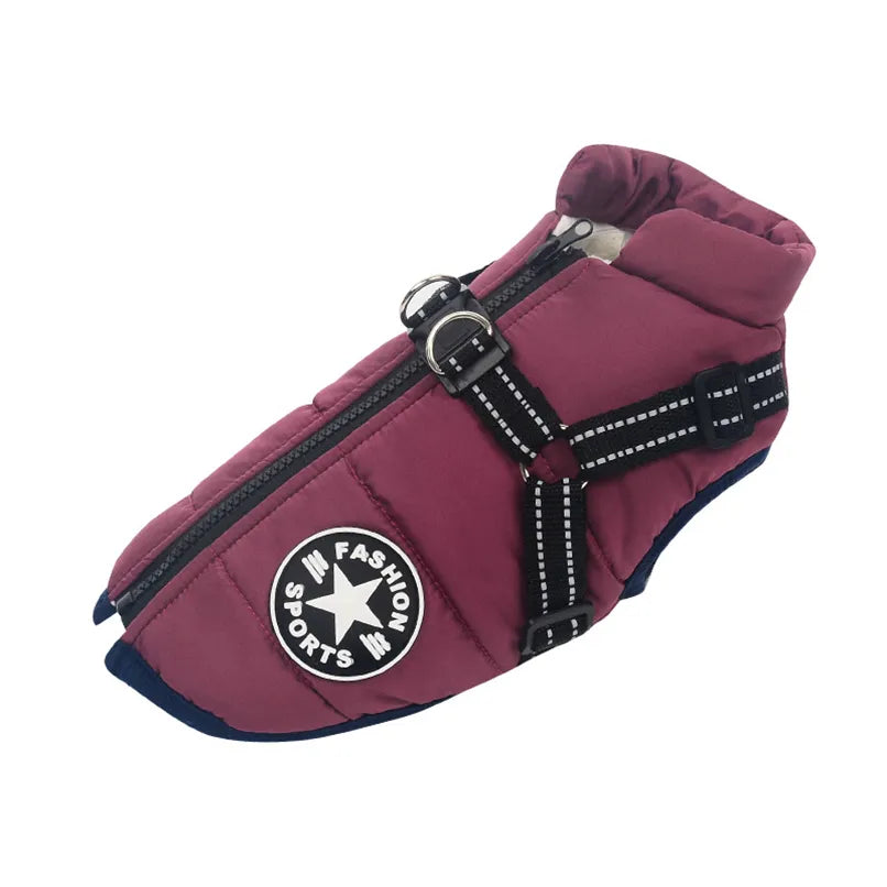 Avelena | Dogfrei Jacke Wasserdichte Winterjacke mit Eingebautem Geschirr