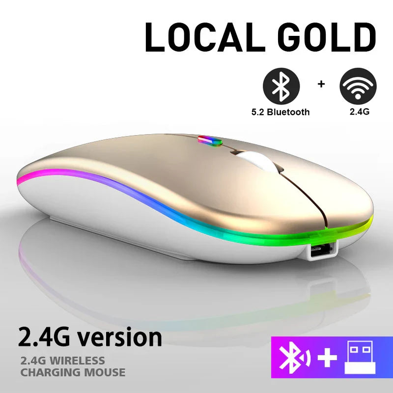 Avelena | Stille Rgb Wireless Maus - Ergo Design
