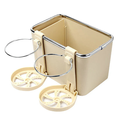 Avelena | Auto-Armlehne Aufbewahrungsorganisator mit Becherhalter