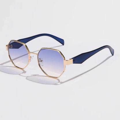 Avelena | Polygon Metall Fahrt Sonnenbrille Uv400 Punk Sonnenbrille