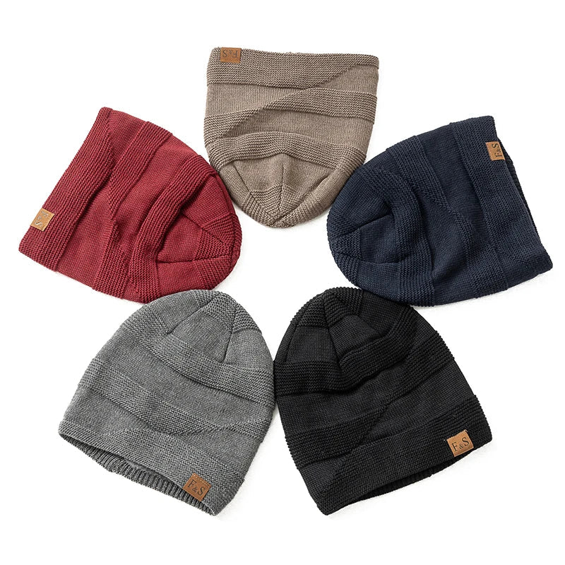 Avelena | Unisex Slouchy Winter Beanie - Pelzfutter