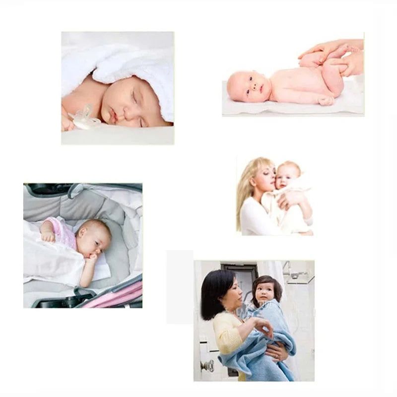 Avelena | 4Pcs 100% Baumwolle Babyhandtuchdecke Set