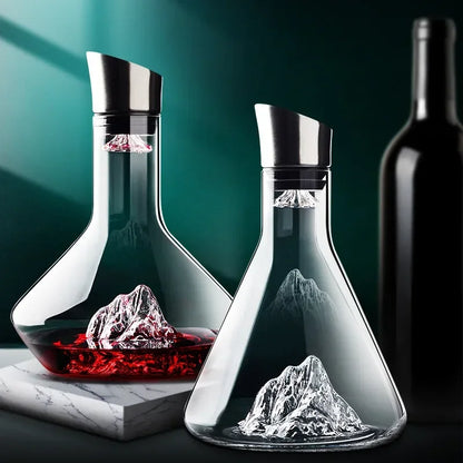 Avelena | 1500ml Iceberg Dekanter Kreatives Bleifreies Kristallmaterial Luxus Hochwertige Wohn-Rotwein Weine Verteiler Dekanter Weinkrug
