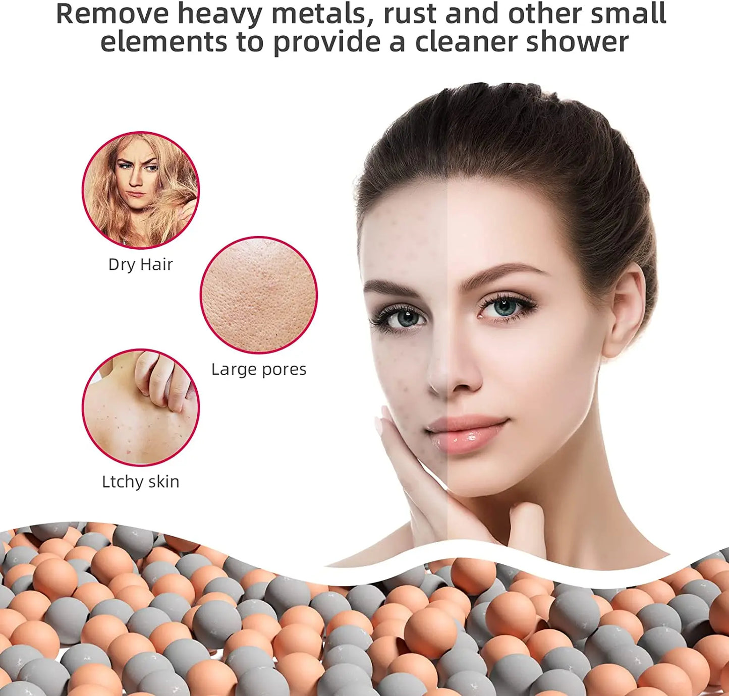 Avelena | Hochdruck Wasserersparende Duschkopf mit Filter - AquaGlow