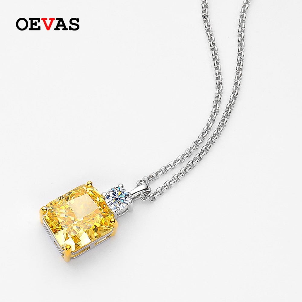 Avelena | Gelber Topas Diamantanhänger