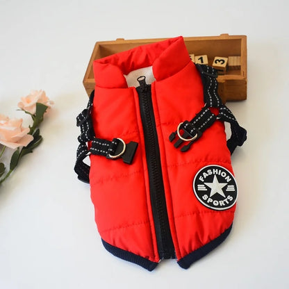 Avelena | Dogfrei Jacke Wasserdichte Winterjacke mit Eingebautem Geschirr