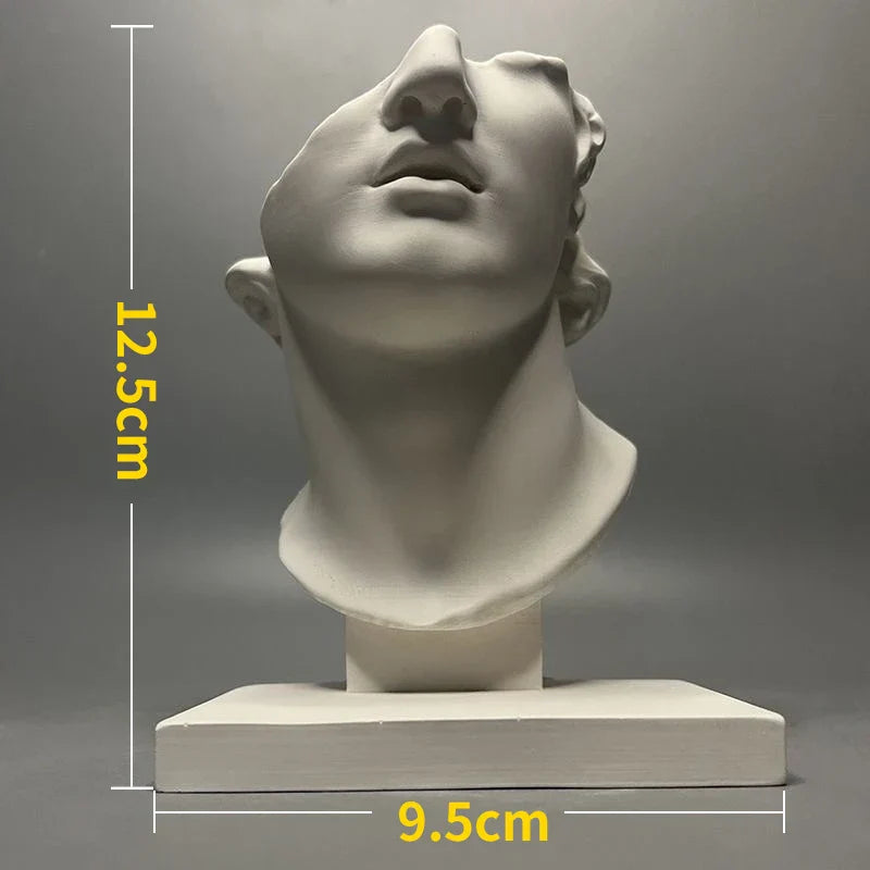 Avelena | Nordic INS Stil Charakter Gips Statue DIY Gemalt Skizze Fotografie Requisiten Tischdekorationen Wohnkunst Gips Dekoration