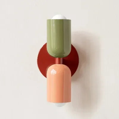 Avelena | Nordic LED Wall Lamp Modern Minimalist Cream Double Head Lights For Living Room Bedroom Besides Study Indoor Decoration Fixture