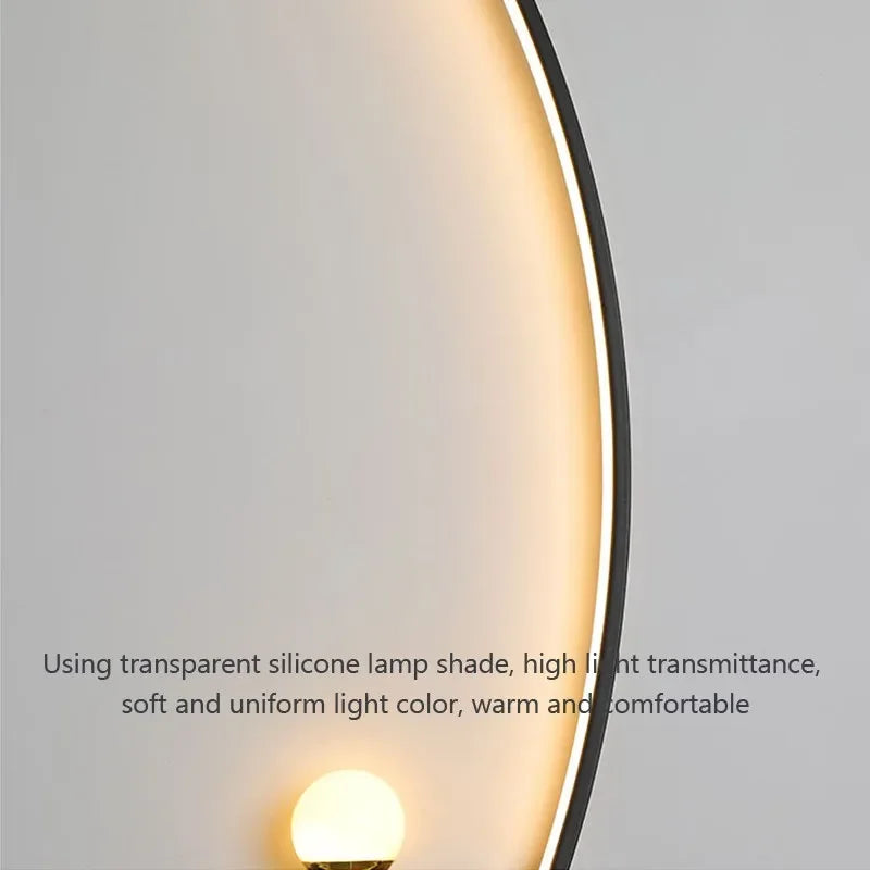 Avelena | Zeitgenössische Edge Wandlampe – Schwarz & Gold Innen-/Außenbeleuchtung für moderne Räume