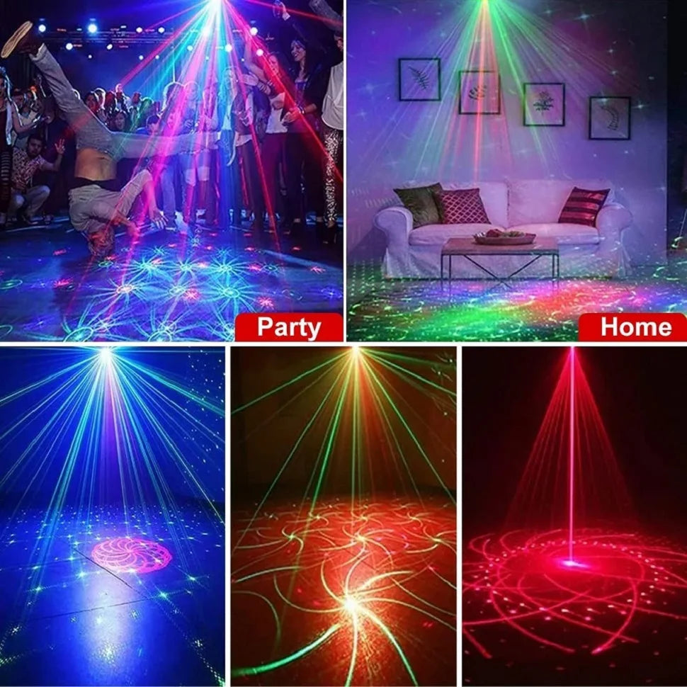 Avelena | RGB Disco Lichter Bühne DJ Party Laserlicht Projektor - Stroboskop Club Zuhause Urlaub Dekorationslampe für Partystimmung
