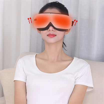 Avelena | beheizter Luftdruck-Augenmassagegerät mit Vibration, Bluetooth-Musik und Wärmekompresse