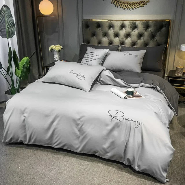 Avelena | Bettwäsche Elegante Luxe Bettbezug mit Stickdesign