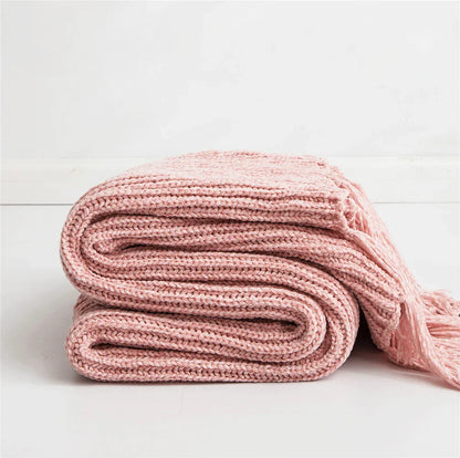 Avelena | Blanket Luxe Chenille Decke mit Herzfransen