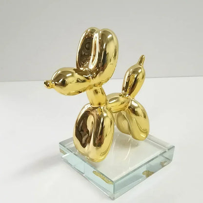 Avelena | Nordic Ballon Hund Skulptur Harz Tier Ornament Kunst Skulpturen und Figuren Handwerk Hause Dekoration Zimmer Desktop Zubehör