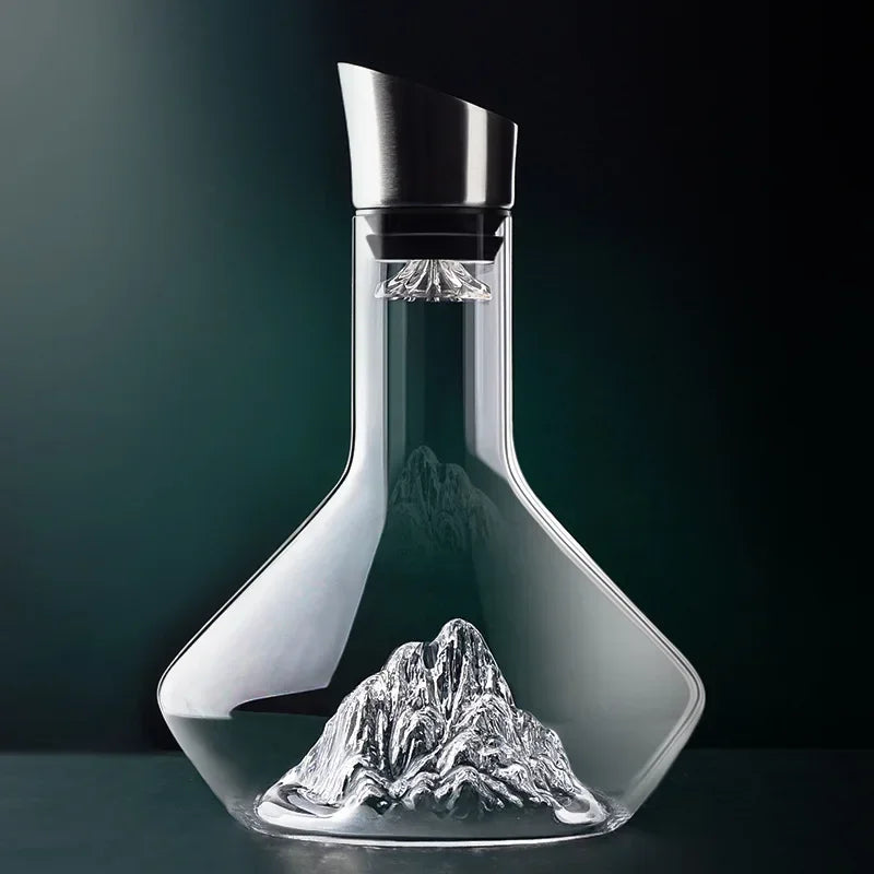 Avelena | 1500ml Iceberg Dekanter Kreatives Bleifreies Kristallmaterial Luxus Hochwertige Wohn-Rotwein Weine Verteiler Dekanter Weinkrug