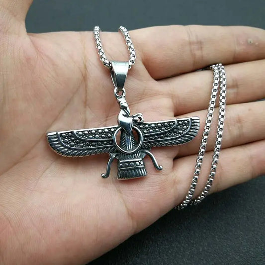 Avelena | Zoroastrische Faravahar / Ahura Mazda Anhänger Halsketten
