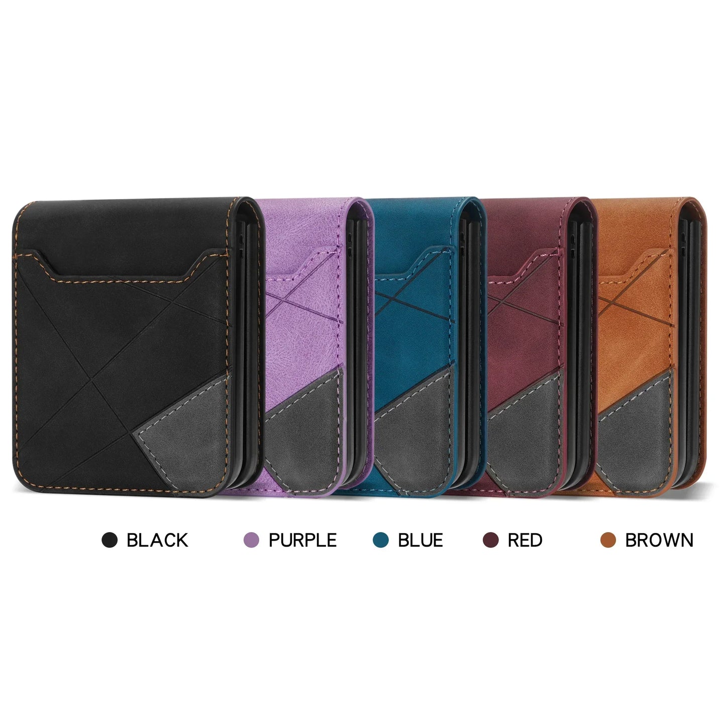 Avelena | Leder Geldbörsenhülle für Samsung Galaxy Z Flip Serie