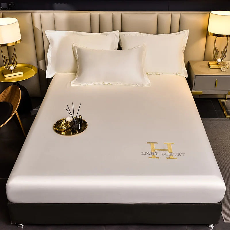 Avelena | Einfarbiges Bettlaken aus Seide