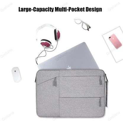 Avelena | Slim Wasserdichte Laptoptasche mit Mehreren Reißverschlüssen