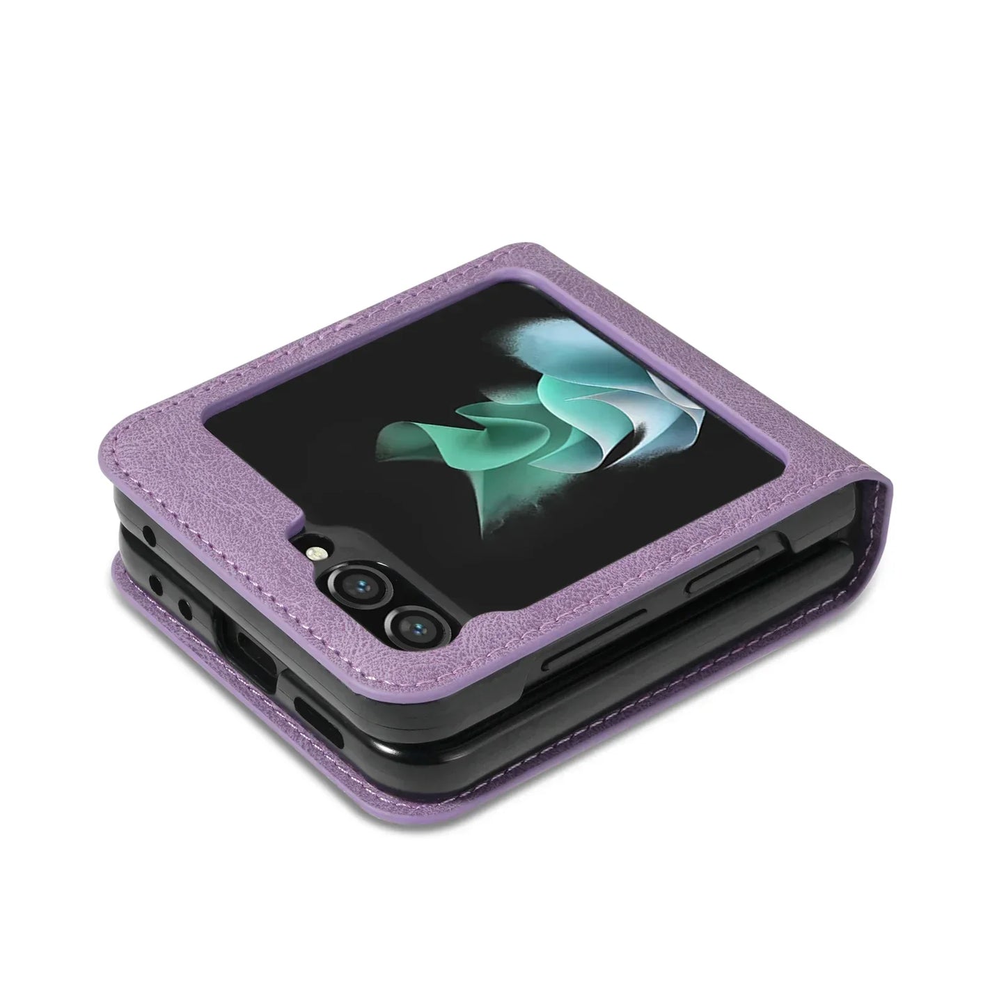 Avelena | Leder Geldbörsenhülle für Samsung Galaxy Z Flip Serie