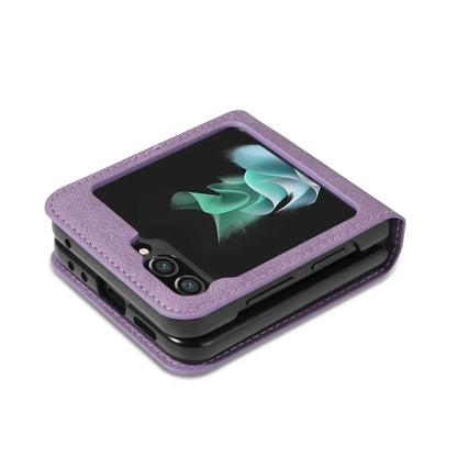 Avelena | Leder Geldbörsenhülle für Samsung Galaxy Z Flip Serie