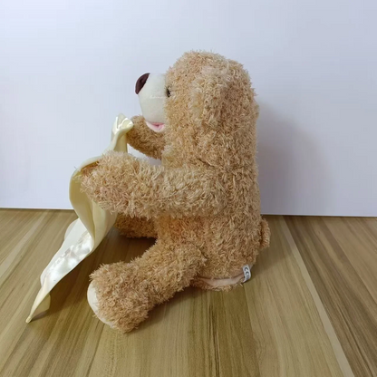 Avelena | SnuggleBuddy Peek-a-Boo Bär | Interaktives sprechendes Plüschtier für Babys & Kleinkinder
