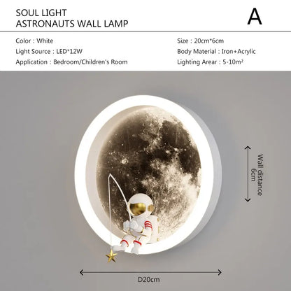 Avelena | Astronaut Auf Dem Mond Wandlicht