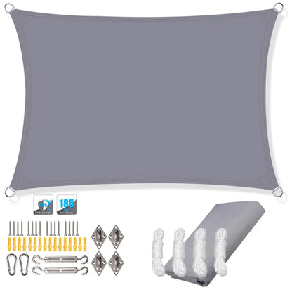 Avelena | Wasserdichter rechteckiger Sonnenschutzsegel mit UV-Schutz & Montagesets – ShadeGuard