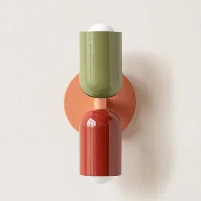 Avelena | Nordic LED Wall Lamp Modern Minimalist Cream Double Head Lights For Living Room Bedroom Besides Study Indoor Decoration Fixture