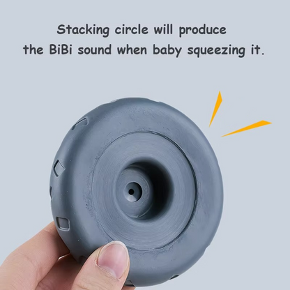 Avelena | Baby Montessori Silikonbausteine und Koala Beißring Stapelspielzeug Set