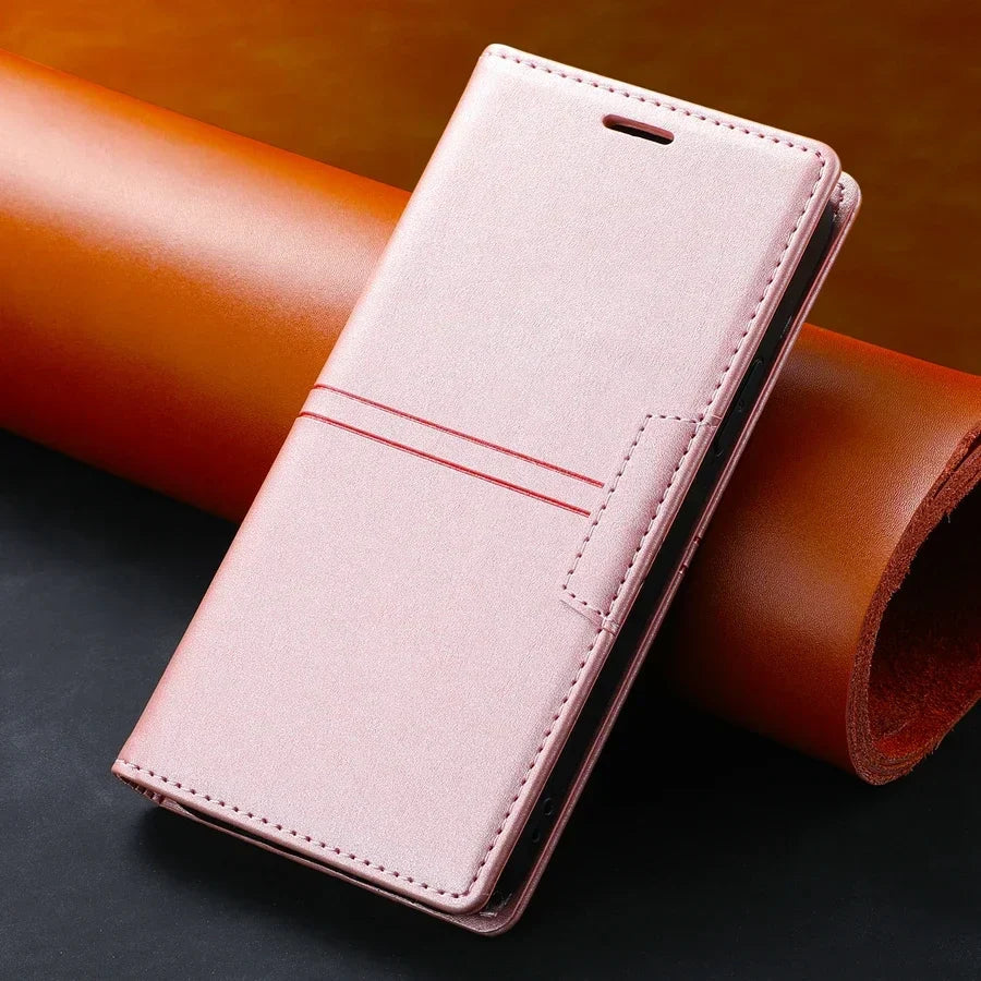 Avelena |  Leder Wallet Hülle Flip Case - Google Pixel