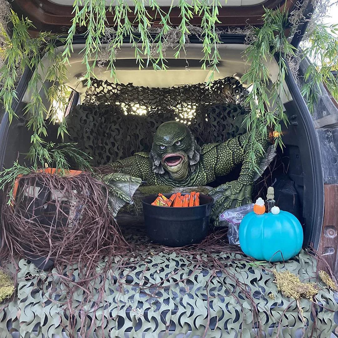 Avelena | Kreatur The Black Lagoon Grabskulpturen Figur Gartengebäude Outdoor Ornamente Monster Statue Mann Halloween Dekoration