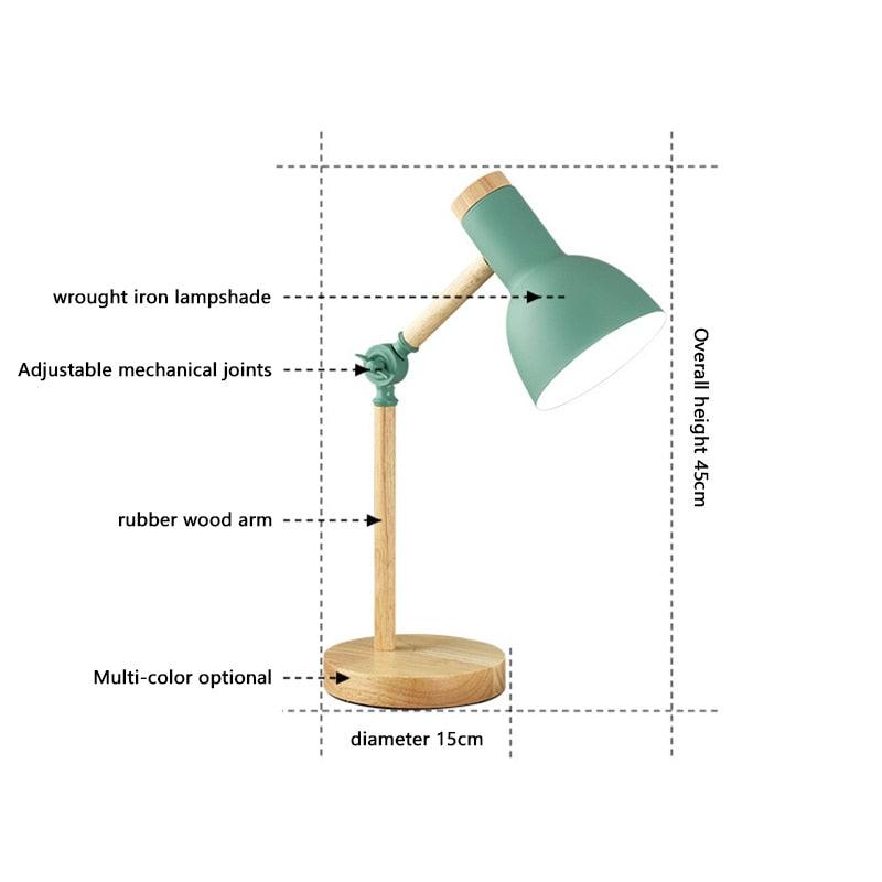 Avelena | Nordische Schreibtischlampe aus Holz