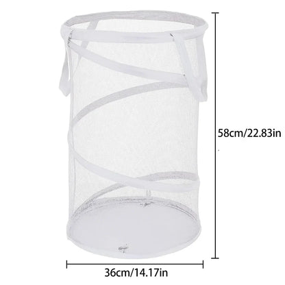 Avelena | AirFold Hamper | Faltbarer Wäschekorb | Atmungsaktiv & Tragbar | Für Bad & Schlafzimmer