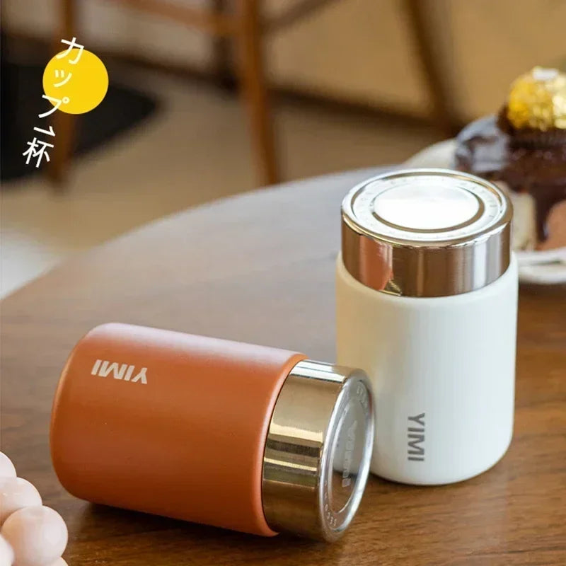 Avelena | 230ml Mini 316 Edelstahl Tragbare Thermoskanne - Taschen-Vakuumflasche