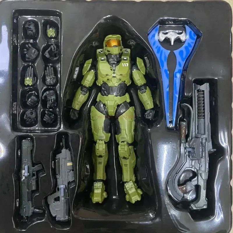 Avelena | 18cm Halo Infinite Master Chief Mjolnir Mk Vi 1/12 Maßstab 17.5cm 6" Actionfigur Re:edit Gen.3 117 Ko's 1000 Modellpuppen Spielzeuge