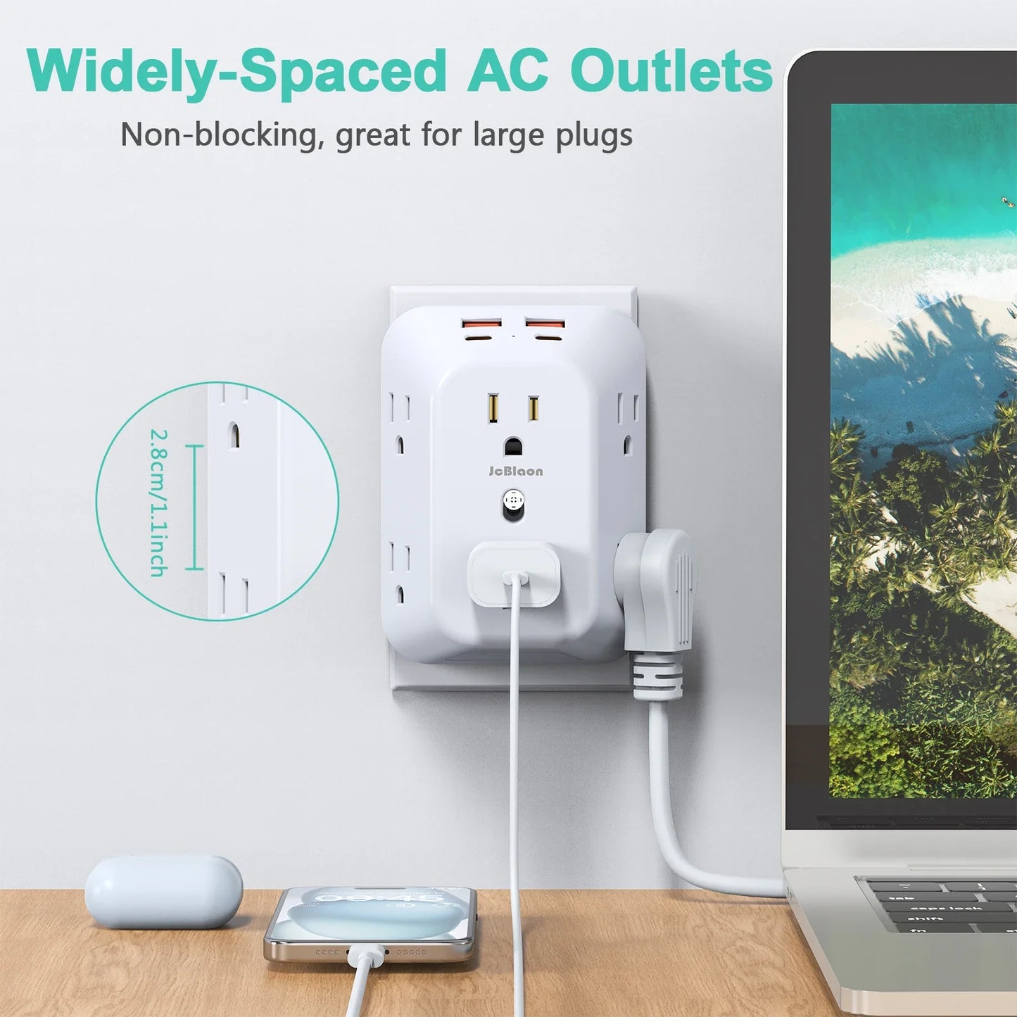 Avelena | 10-in-1 Wandstecker-Powerhub