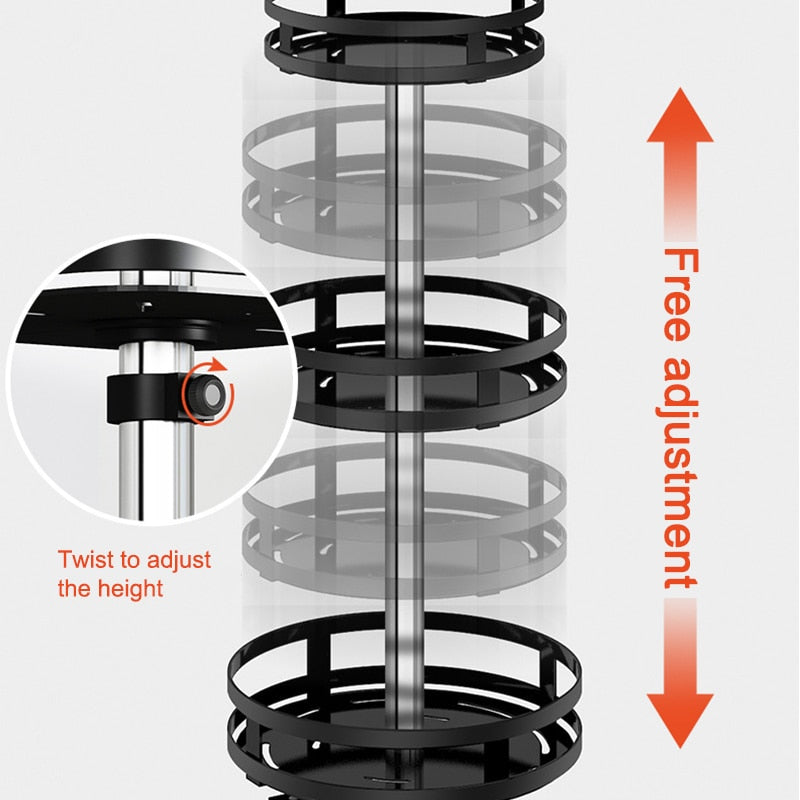 Avelena | Globetrek Rotatingrack 360 Dreibart Multifunktionales Aufbewahrungsregal