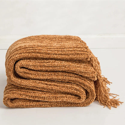 Avelena | Blanket Luxe Chenille Decke mit Herzfransen