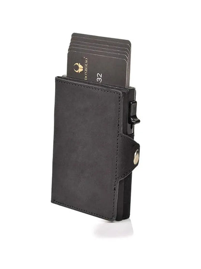Avelena | Automatisches Pop-Up Leder Kartenhalter Portemonnaie