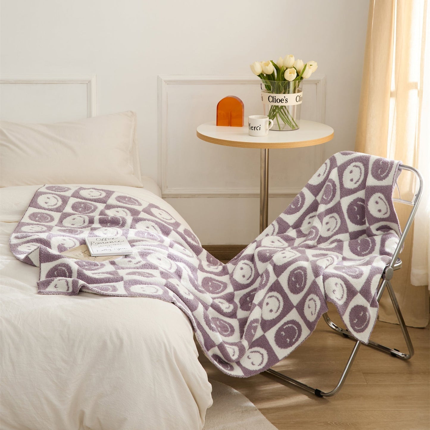 Avelena | Smiley Kariert Decke