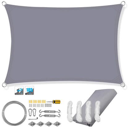 Avelena | Wasserdichter rechteckiger Sonnenschutzsegel mit UV-Schutz & Montagesets – ShadeGuard