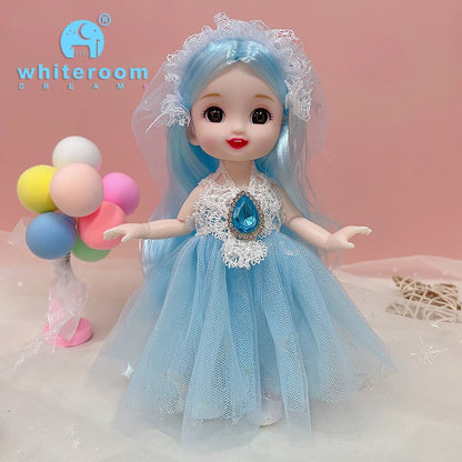 Avelena | 16Cm Blumenfee Bjd Puppe - Farbig Kleidung