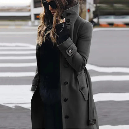 Avelena | Neuer Winter Schlanker Wollmantel Damen