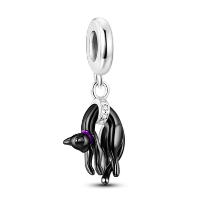 Avelena | 925 Silber Goldener Leopard Charms Perlen Bunte Chamäleon Nashorn Löwe Skarabäus Katze Anhänger Passend für Original Pandora Armband Schmuck