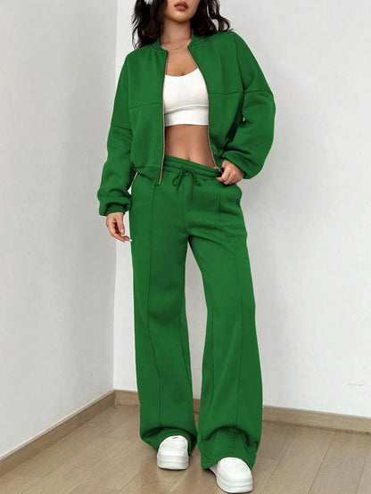 Avelena | Damen Kapuzenpullover mit Reißverschluss Uni-Farbe Neu