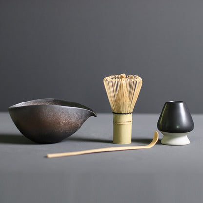 Avelena | 4-Teiliges Matcha Set Hochwertige Bambus & Keramik